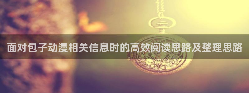 漫蛙店:面对包子动漫相关信息时的高效阅读思路及整理思路配图